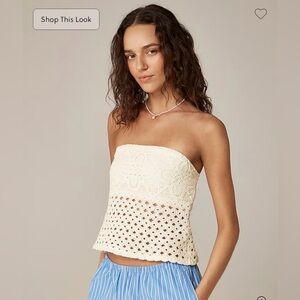 J. Crew Crochet bandeau tank top